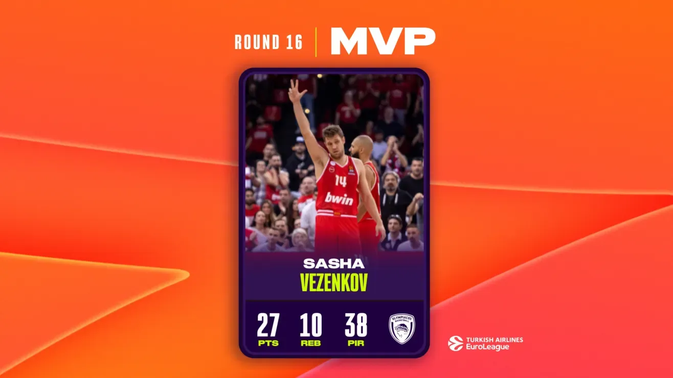 Trophée de MVP de la journée d’Euroleague : Sasha Vezenkov à la poursuite de Shane Larkin et Nando De Colo