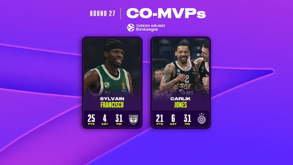 Sylvain Francisco co-MVP de la 27e journée d'Euroleague